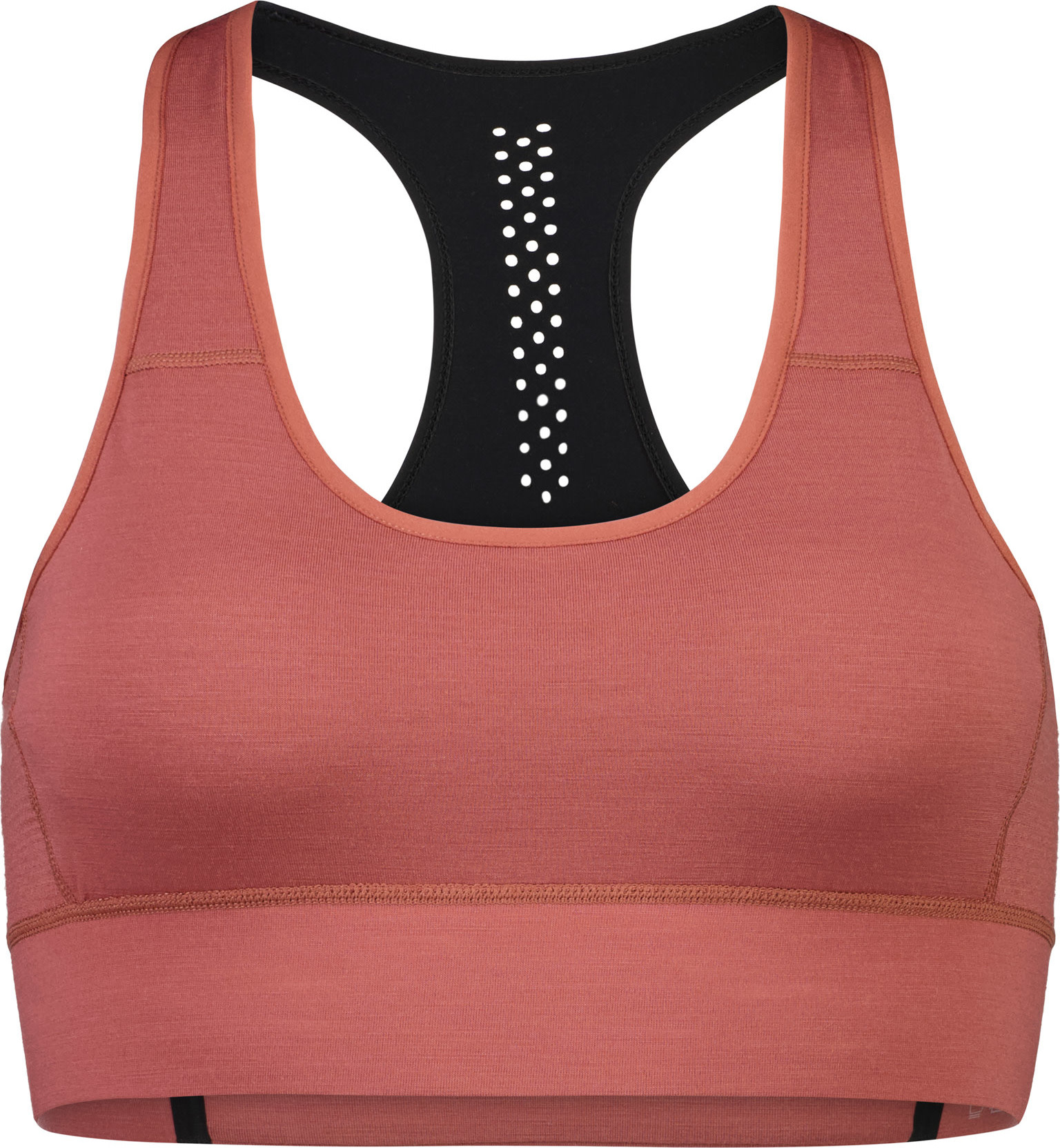 Mons Royale Women’s Stratos Merino Shirt Sports Bra Terracotta