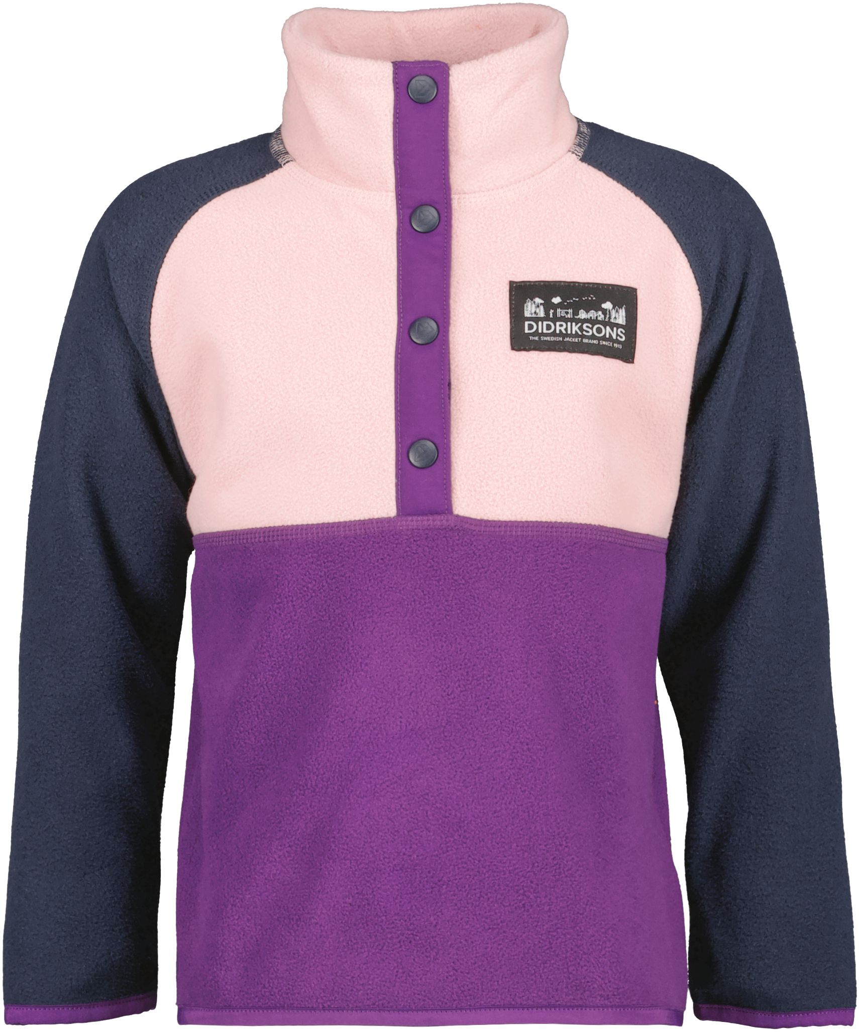 Didriksons Kids’ Monte Half Button 4 Royal Purple