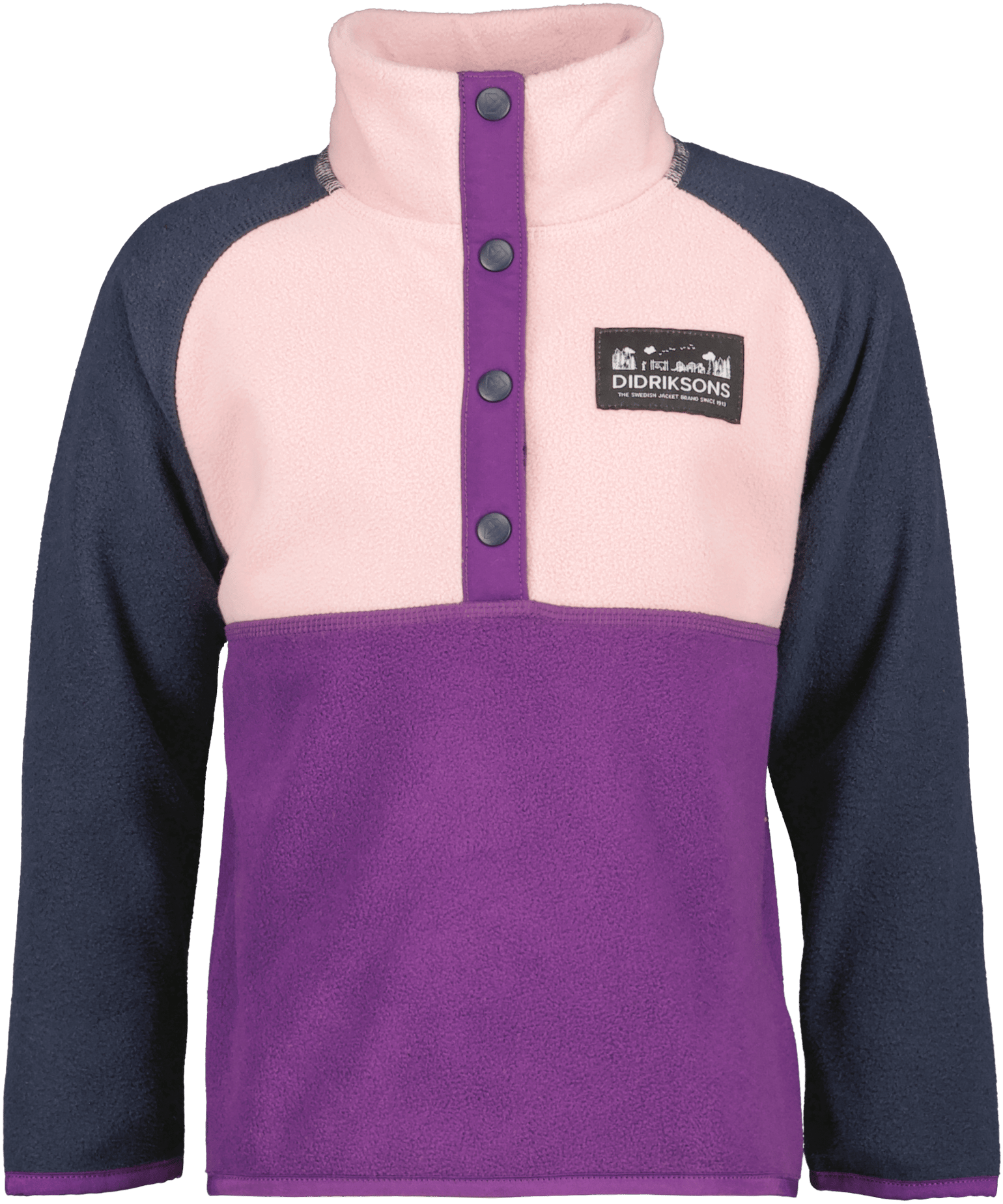 Didriksons Kids' Monte Half Button 4 Royal Purple