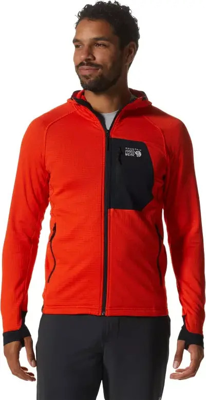 Men’s Polartec Power Grid Full Zip Hoody State Orange