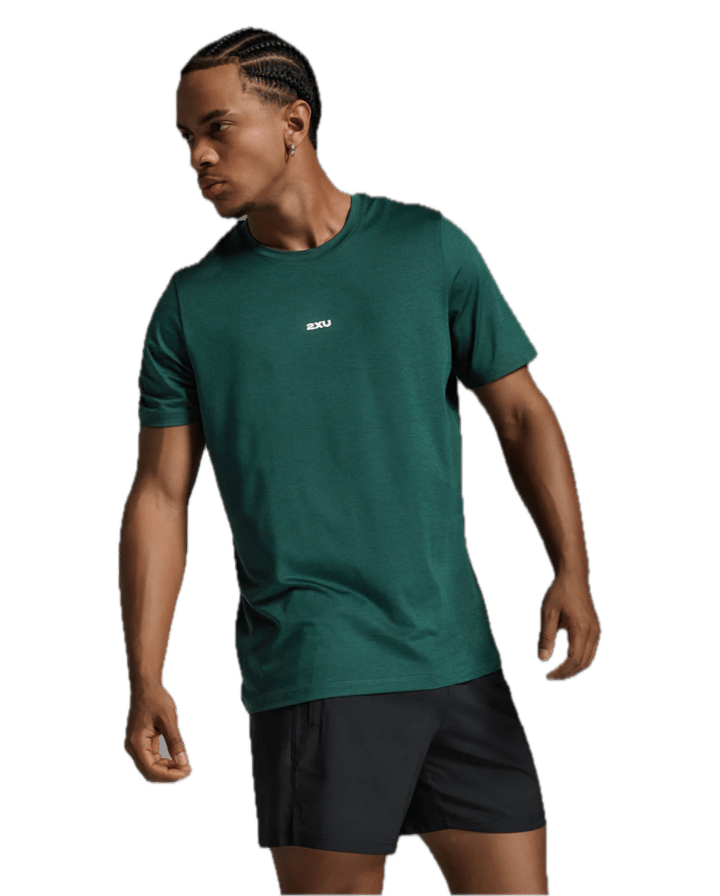 2XU Motion Soft Jersey Tee Dark Moss/white 2XU