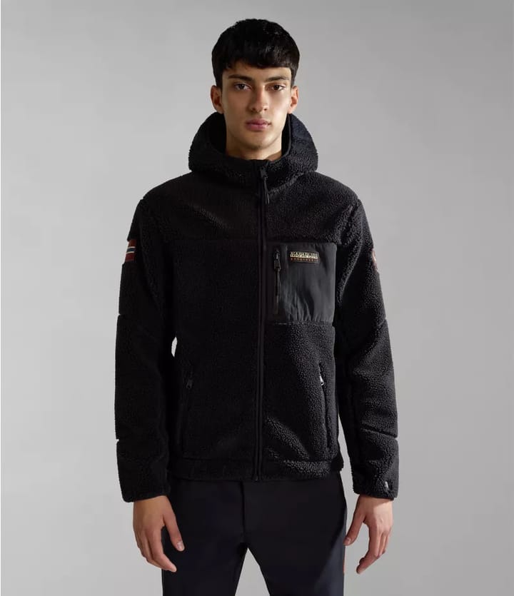 Napapijri Men's Yupik Full-Zip Fleece Hoodie Black Napapijri