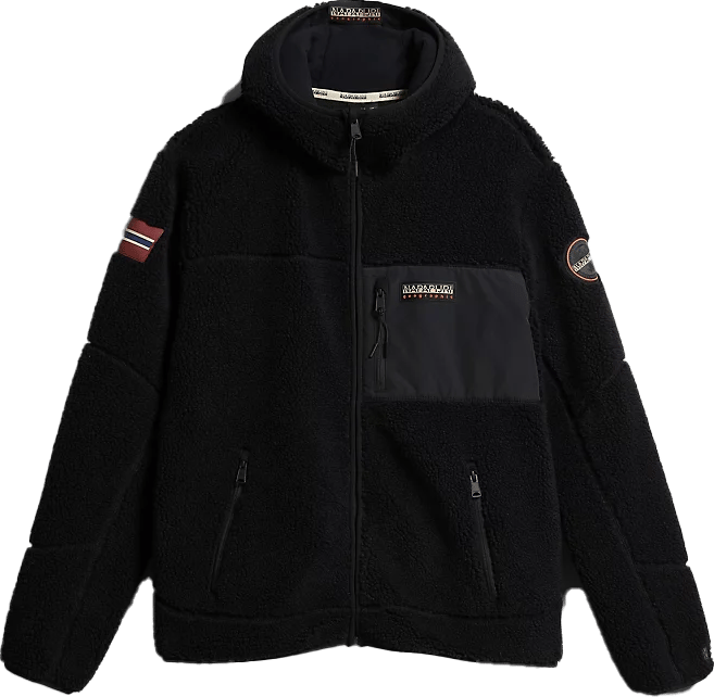 Napapijri Men's Yupik Full-Zip Fleece Hoodie Black