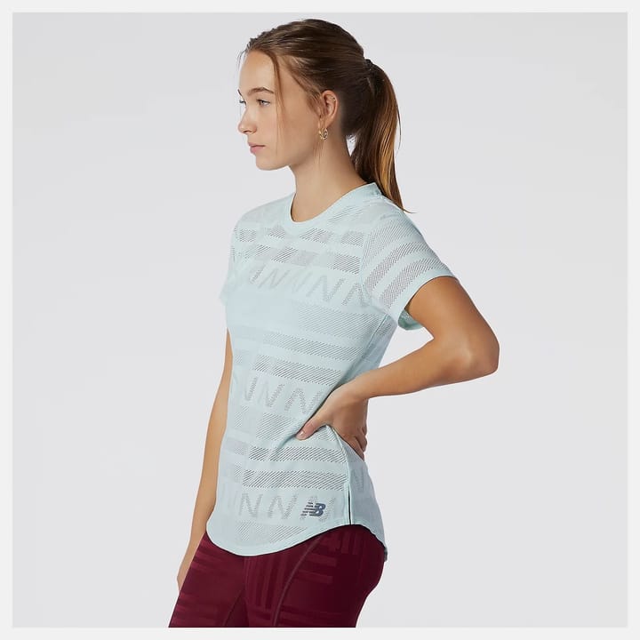 New Balance Women's Q Speed Jacquard Short Sleeve Pale Blue Chill New Balance