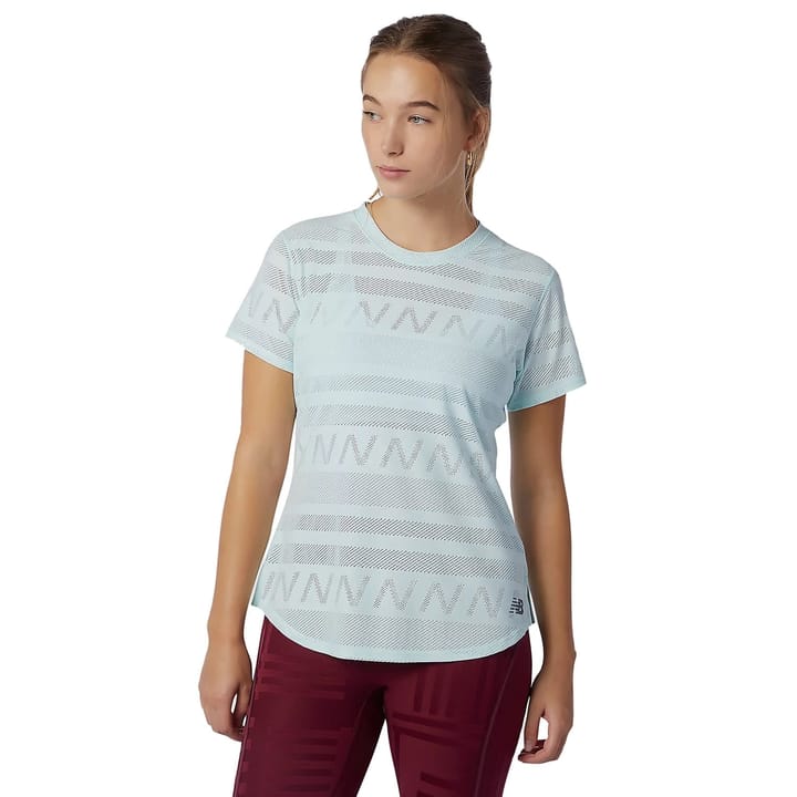 New Balance Women's Q Speed Jacquard Short Sleeve Pale Blue Chill New Balance