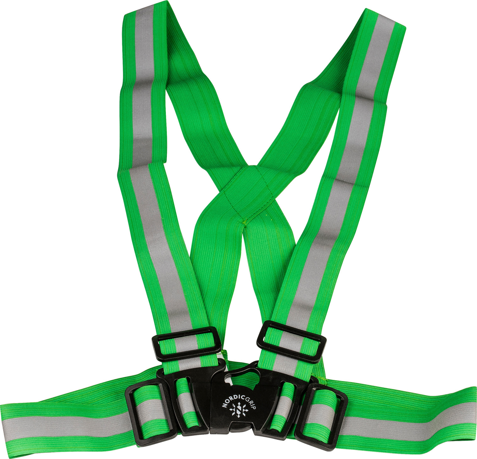 Nordic Grip Kids’ Reflective Cross Belt Green