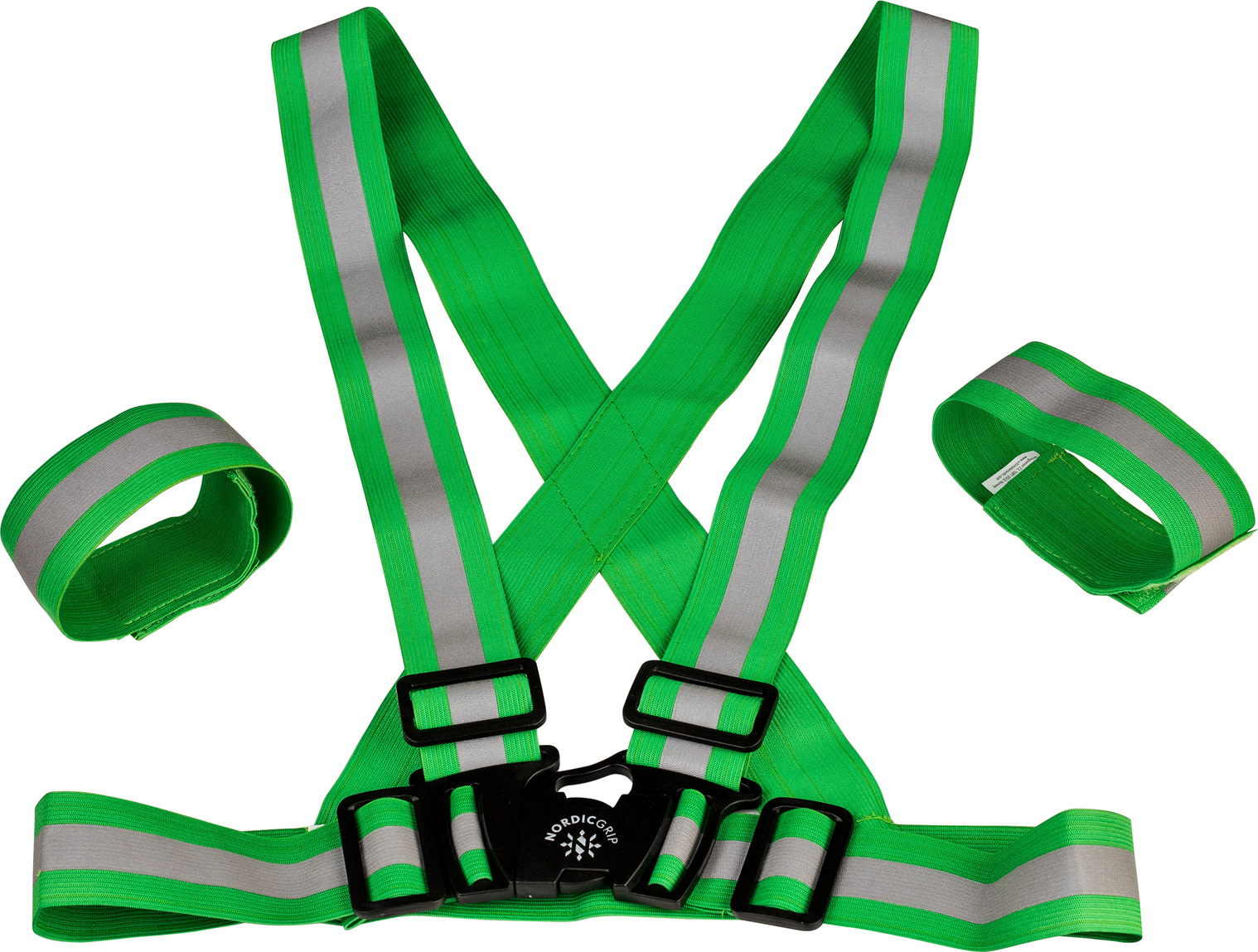 Nordic Grip Kids’ Reflective Cross Belt Incl. 2 Band Green