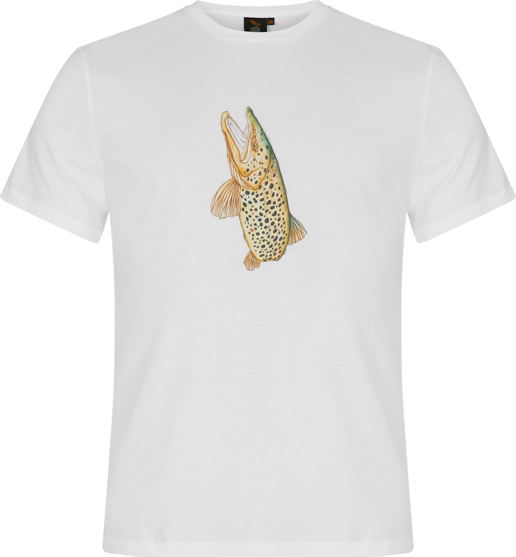 Nordic Hawk Men’s Trout Tee White