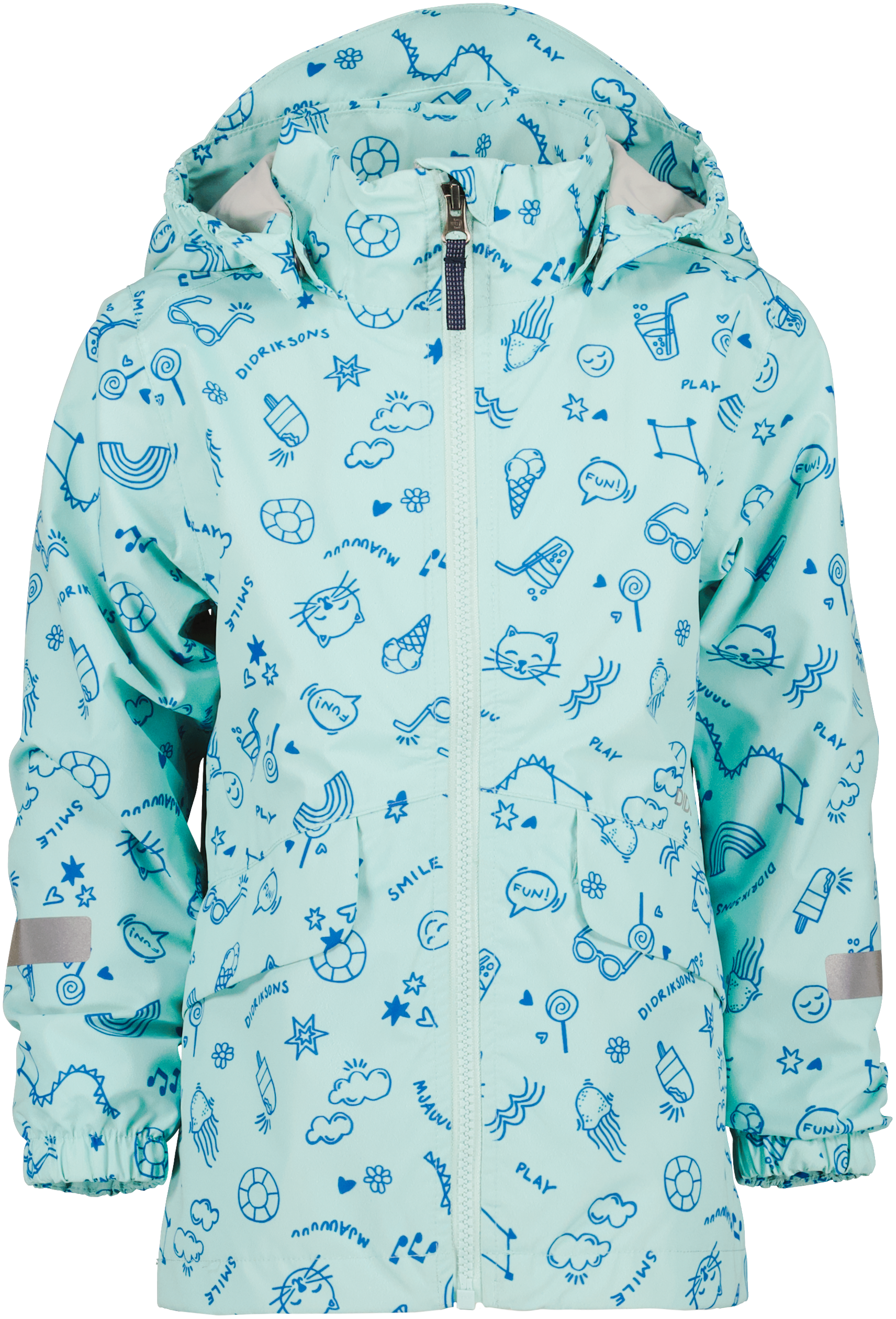 Didriksons Kids’ Norma Printed Jacket 3 Doodle Pale Mint