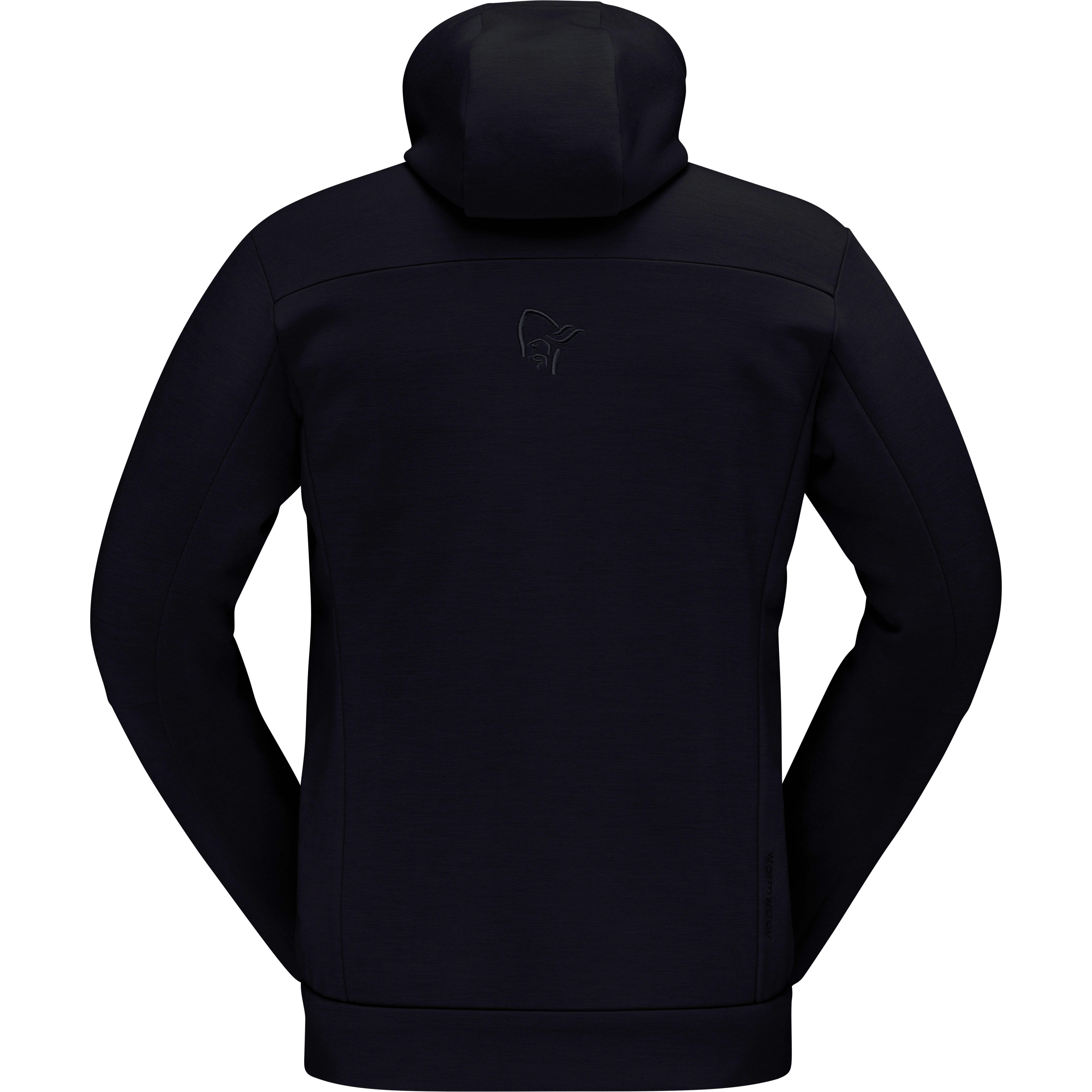 Men's Falketind Warmwool2 Stretch Zip Hood Caviar | Buy Men's 