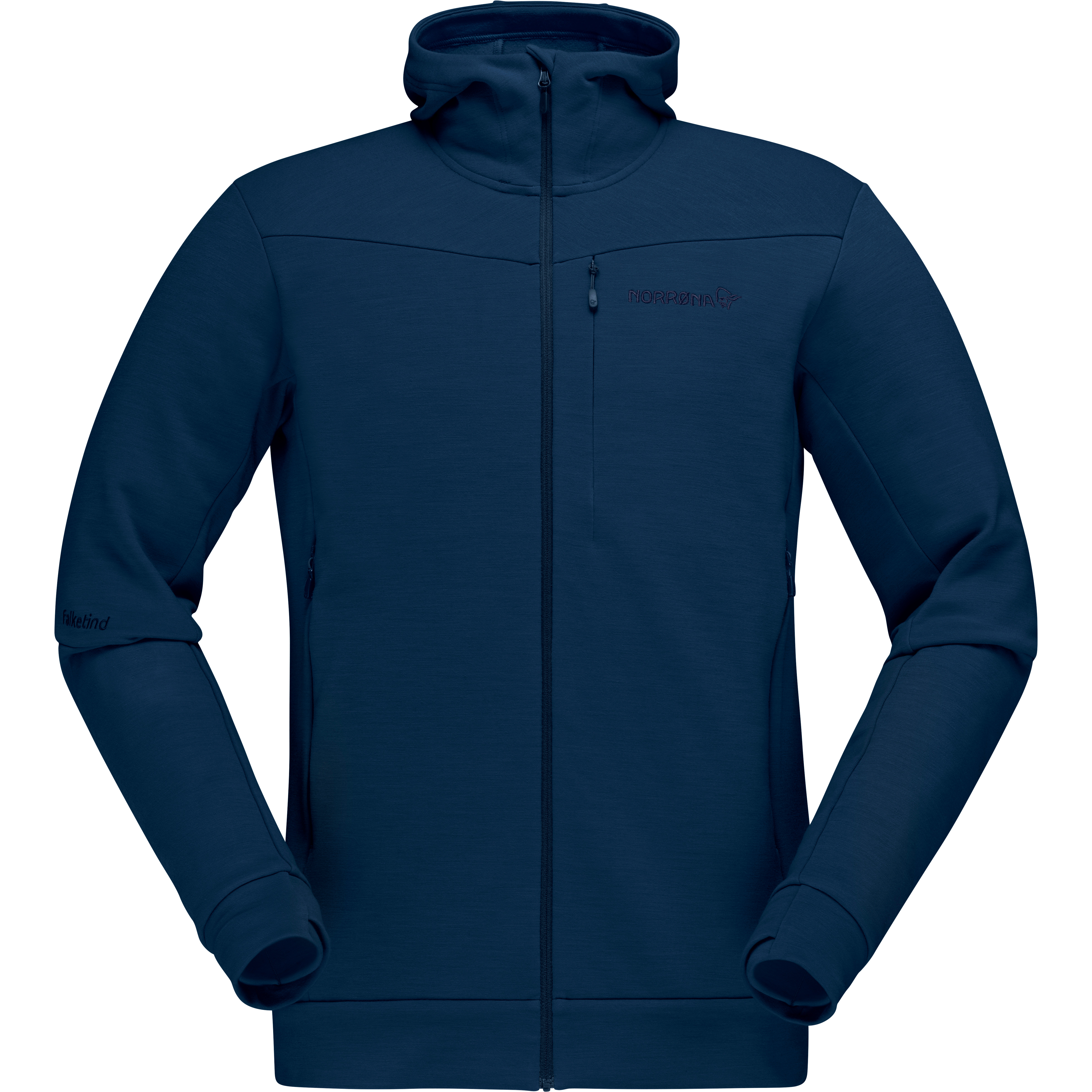 Men’s Falketind Warmwool2 Stretch Zip Hood Indigo Night