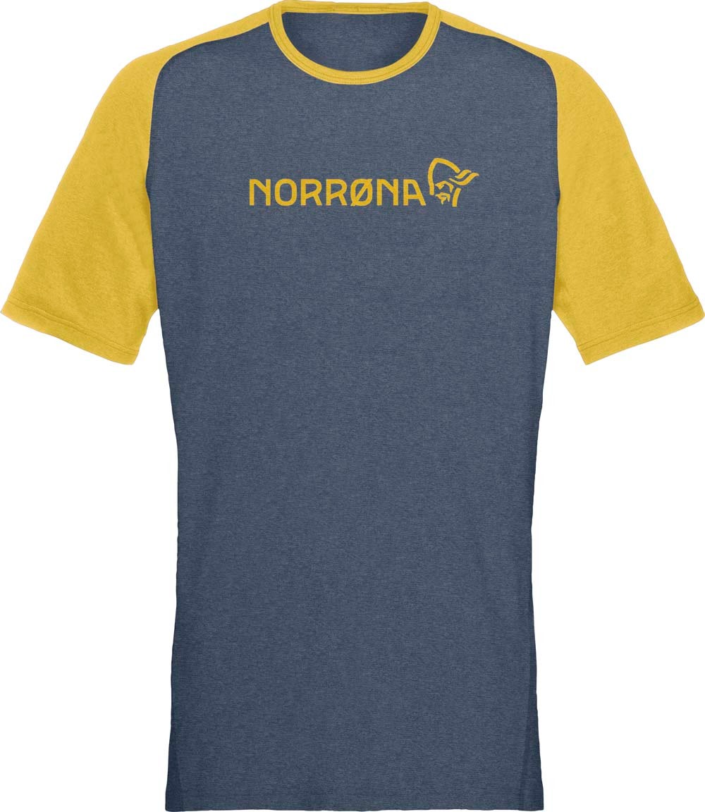 Norrøna Men’s Fjørå Equaliser Lightweight T-Shirt  Sulphur/Vintage Indigo