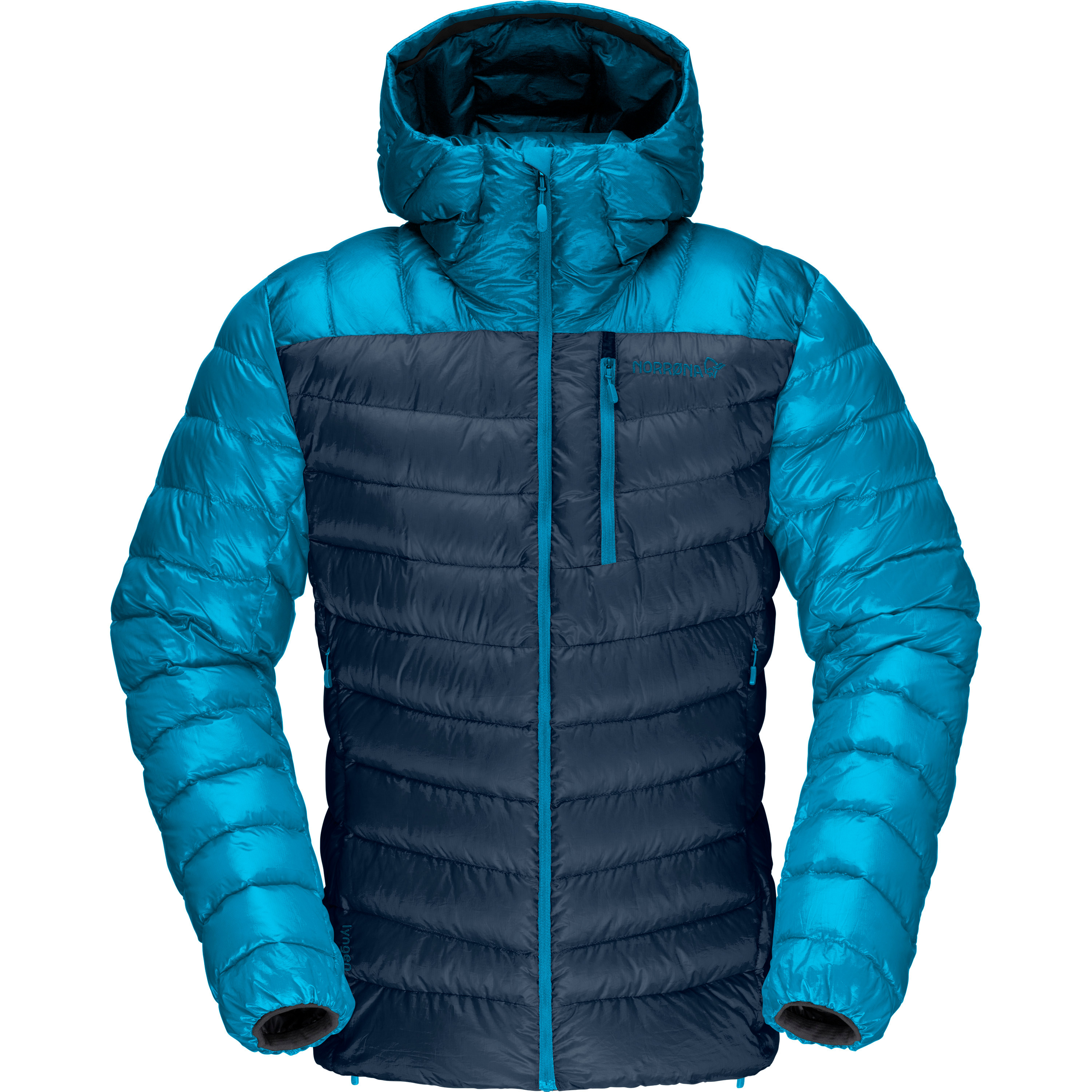 Norrøna Men’s Lyngen Down850 Hood Hawaiian Surf/Indigo Night