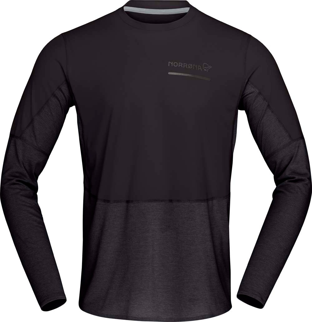 Norrøna Men's Senja Equaliser Lightweight Long Sleeve Caviar | Buy