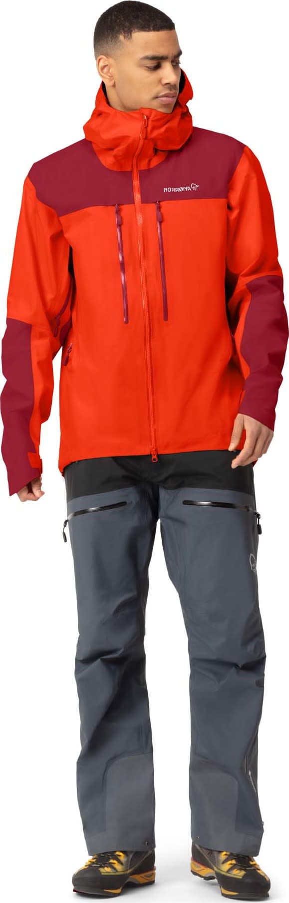 Norrøna Men's Trollveggen Gore-Tex Pro Light Jacket Arednalin/Rhubarb Norrøna