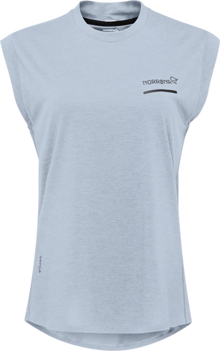 Norr�øna Women's Senja Equaliser Sleeveless T-Shirt Blue Fog
