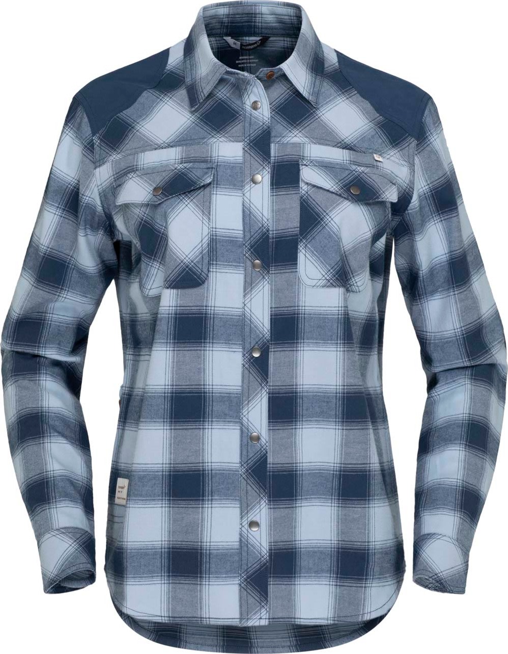 Norrøna Women’s Svalbard Flannel Shirt  Blue Fog/Indigo Night