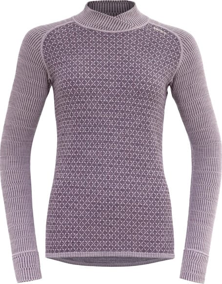 Devold Women's Kvitegga Merino 230 Cross Neck Orchid