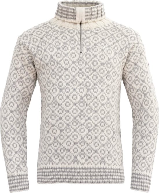 Devold Unisex Svalbard Wool Zip Neck  Offwhite/grey