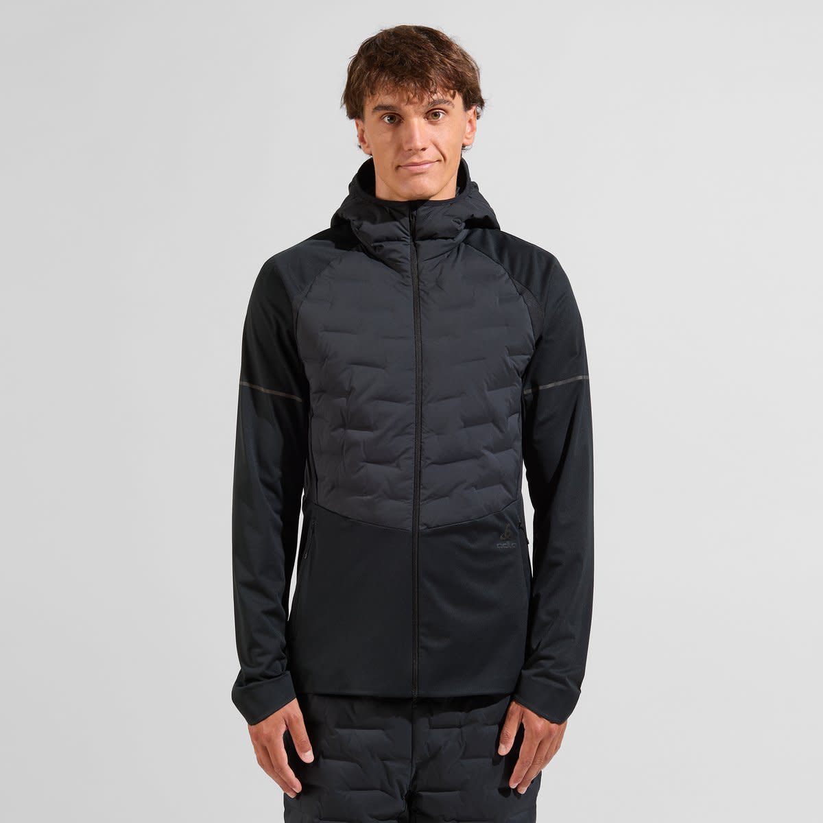 Jacket Odlo Jacket ZEROWEIGHT INSULATOR (silver cloud - india ink) Man -  Alpinstore