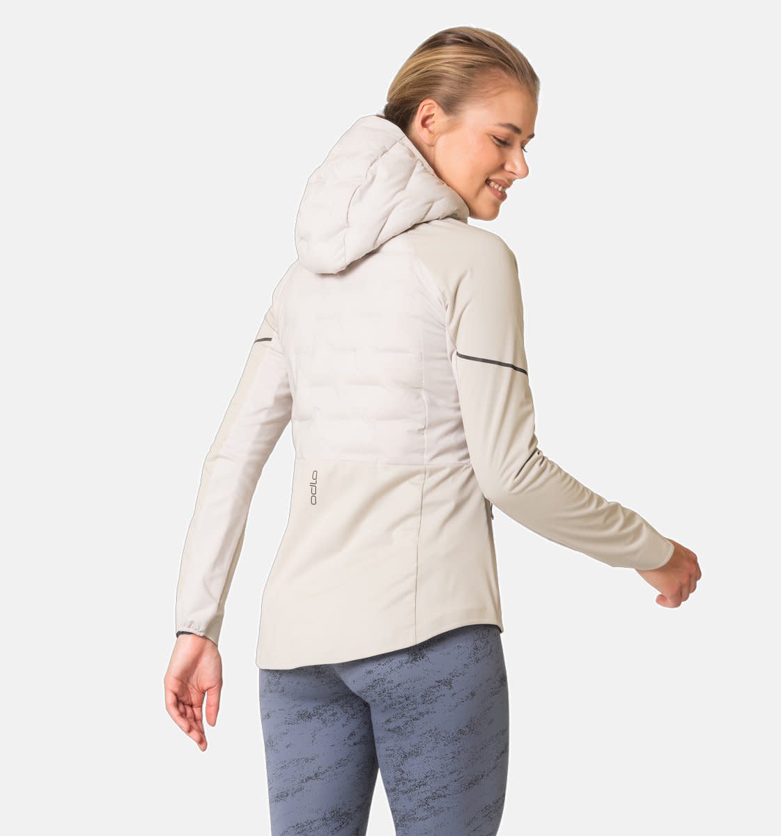 ODLO Chaqueta running mujer WHIRL odlo silver grey - Private Sport Shop