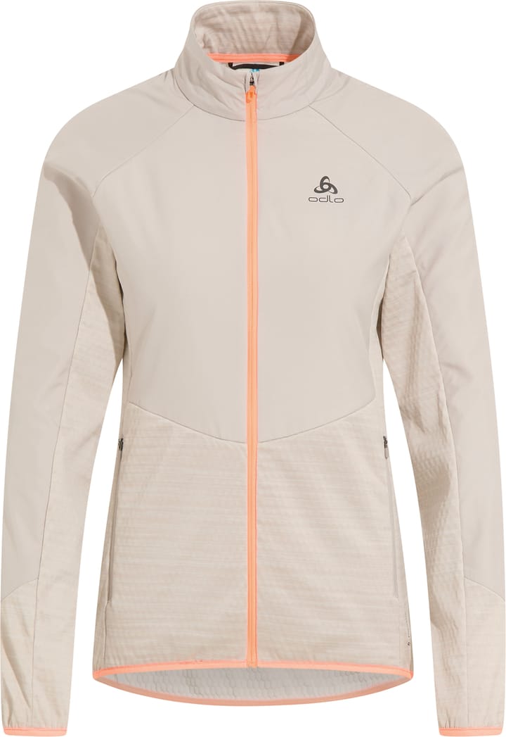 Odlo Women's Run Easy Warm Hybrid Jacket Silver Cloud/Live Wire Odlo