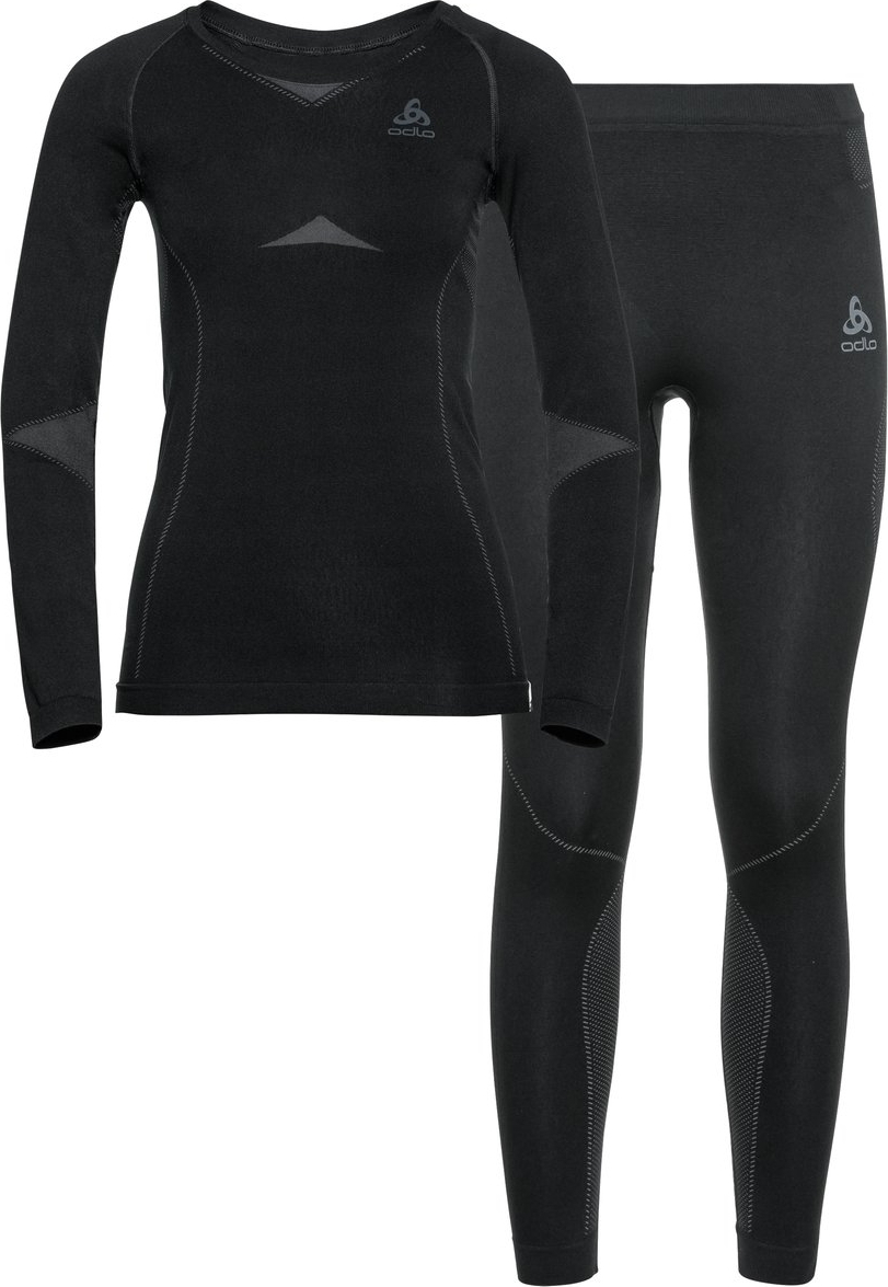 Odlo Women’s Set Long Fundamentals Performance Warm Black/Graphite Grey