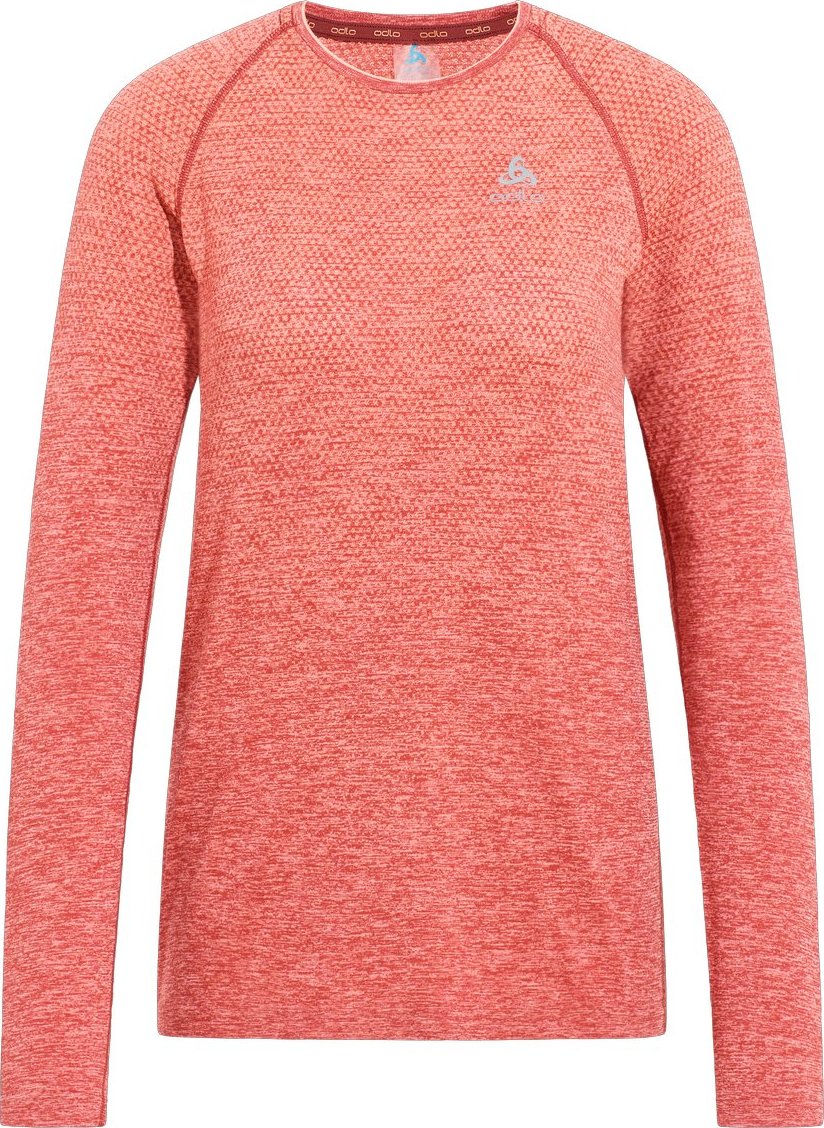 Odlo Women’s T-shirt Crew Neck L/S Essential Seamless Cinnabar Melange