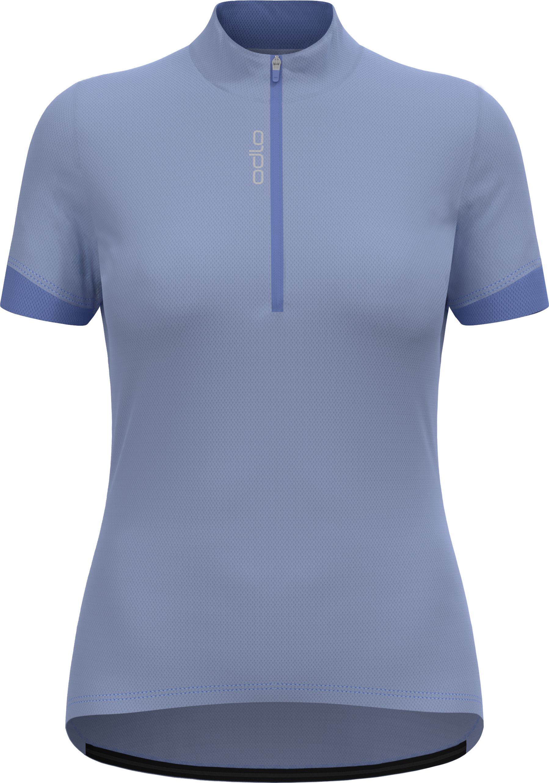 Odlo Women’s T-shirt S/U Collar S/S 1/2 Zip Essential Blue Heron/Persian Jewel