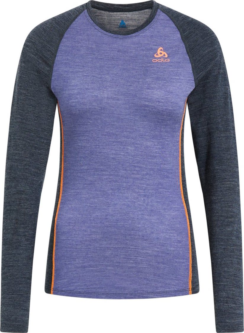 Odlo Women’s Performance Wool 150 Base Layer Folkstone Gray/India Ink Melange