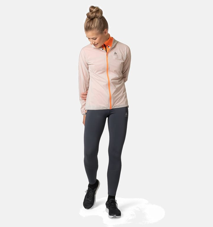 Odlo Women's Zeroweight Waterproof Jacket Silver Cloud/Live Wire Odlo