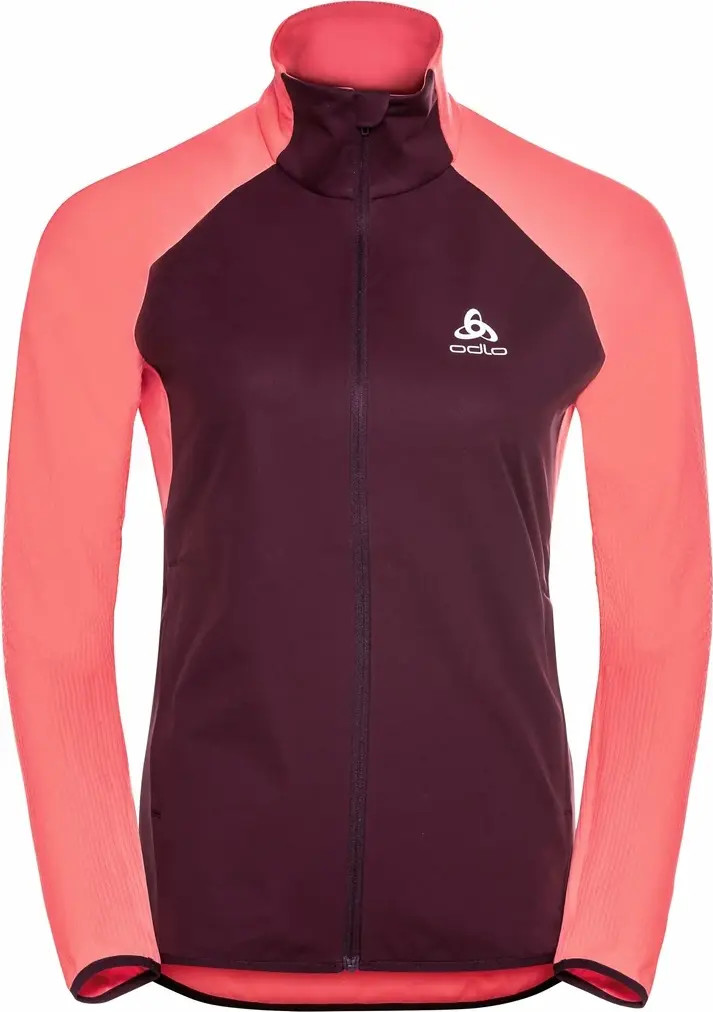 Odlo Women’s Zeroweight Warm Hybrid Running Jacket Siesta/Winetasting