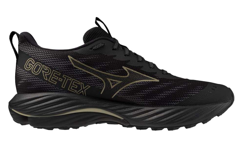 Mizuno Men’s Wave Rider GORE-TEX 2 Black/Gloden Halo /Quiet Shade