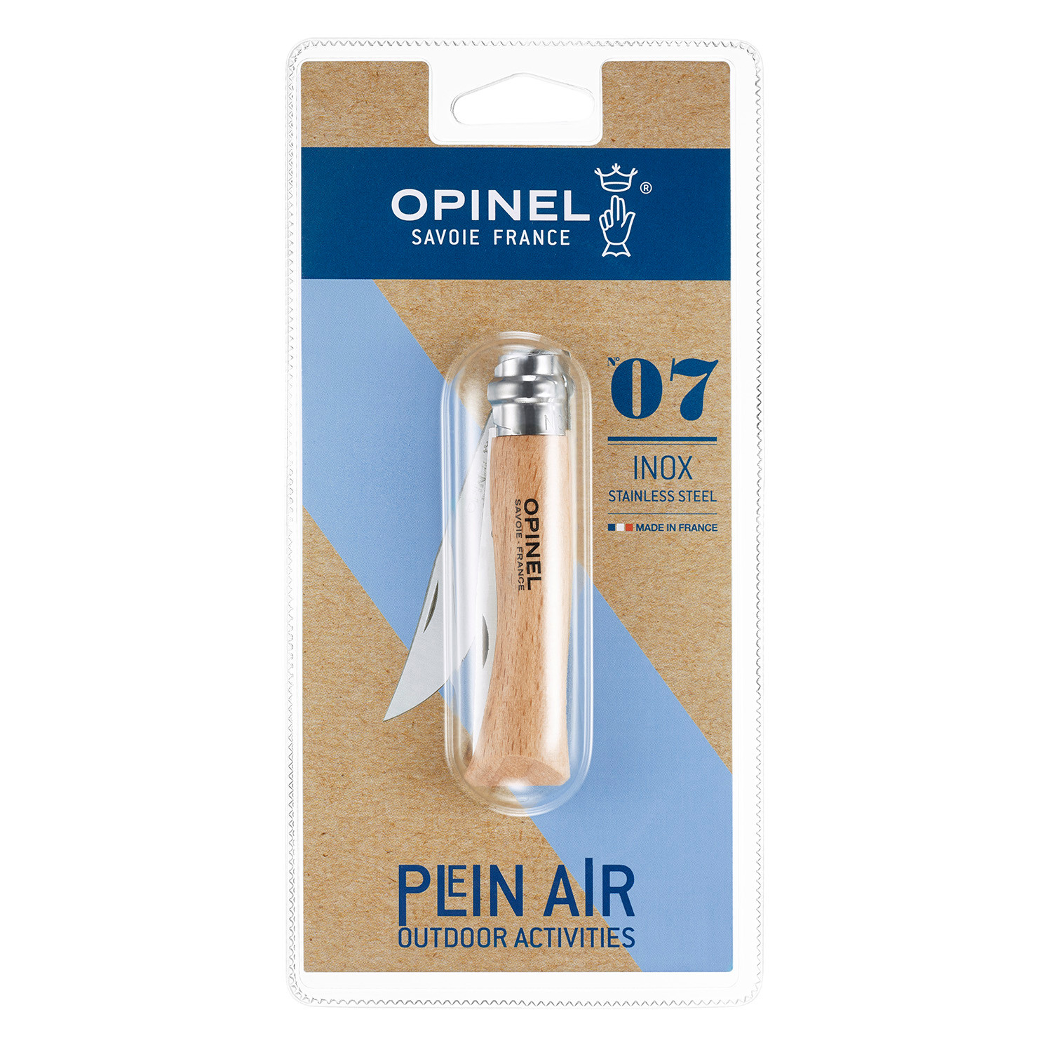 Opinel Classic Stainless Steel No7 Bl Beechwood