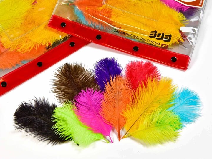 Frodin Flies Frödin Ostrich Body Feather Pack 10 Farger, 100 Fjær Frodin Flies