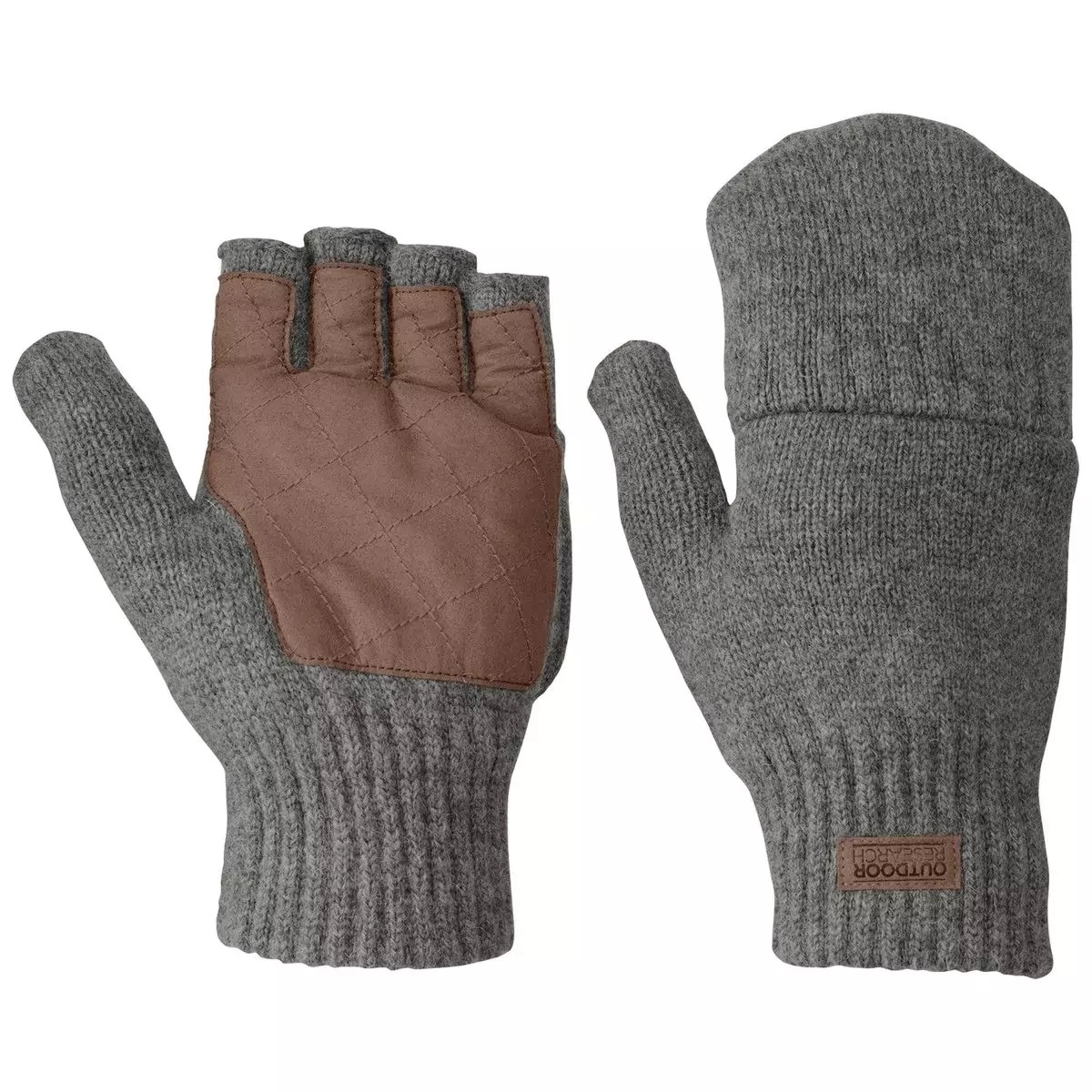 Outdoor Research Men’s Lost Coast Fingerless Mitt Pewter