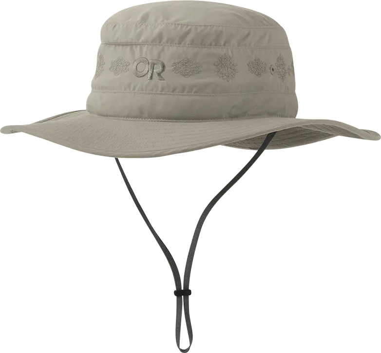 Outdoor Research Women’s Solar Roller Sun Hat Khaki-Rice Embroidery