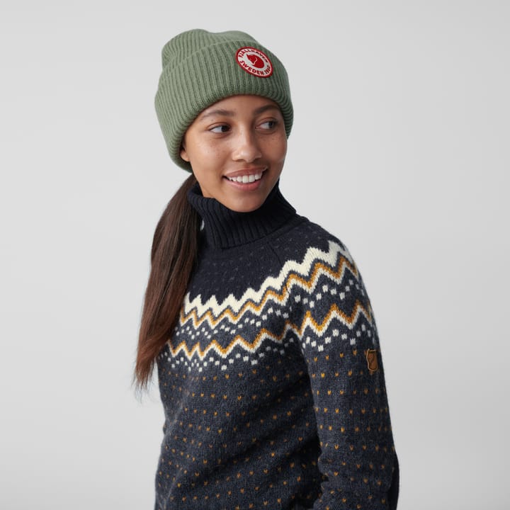 Fjällräven Övik Knit Roller Neck W Deep Patina-Misty Green Fjällräven