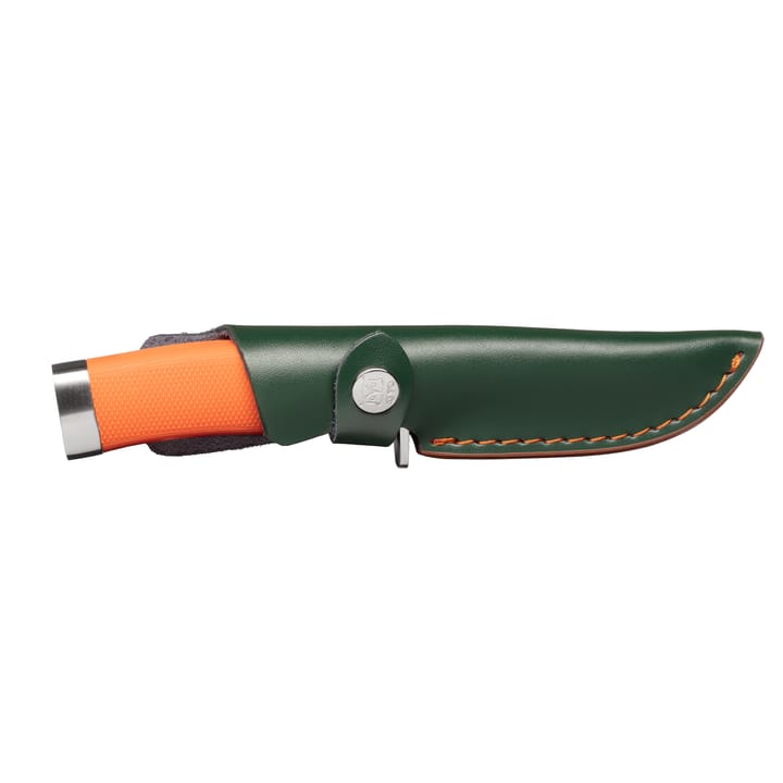 Øyo Finnskogen Knife with Leather Sheath Orange/Green Øyo