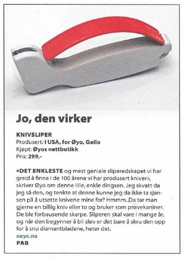 Øyo Knife Sharpener Wiith/Orange Øyo