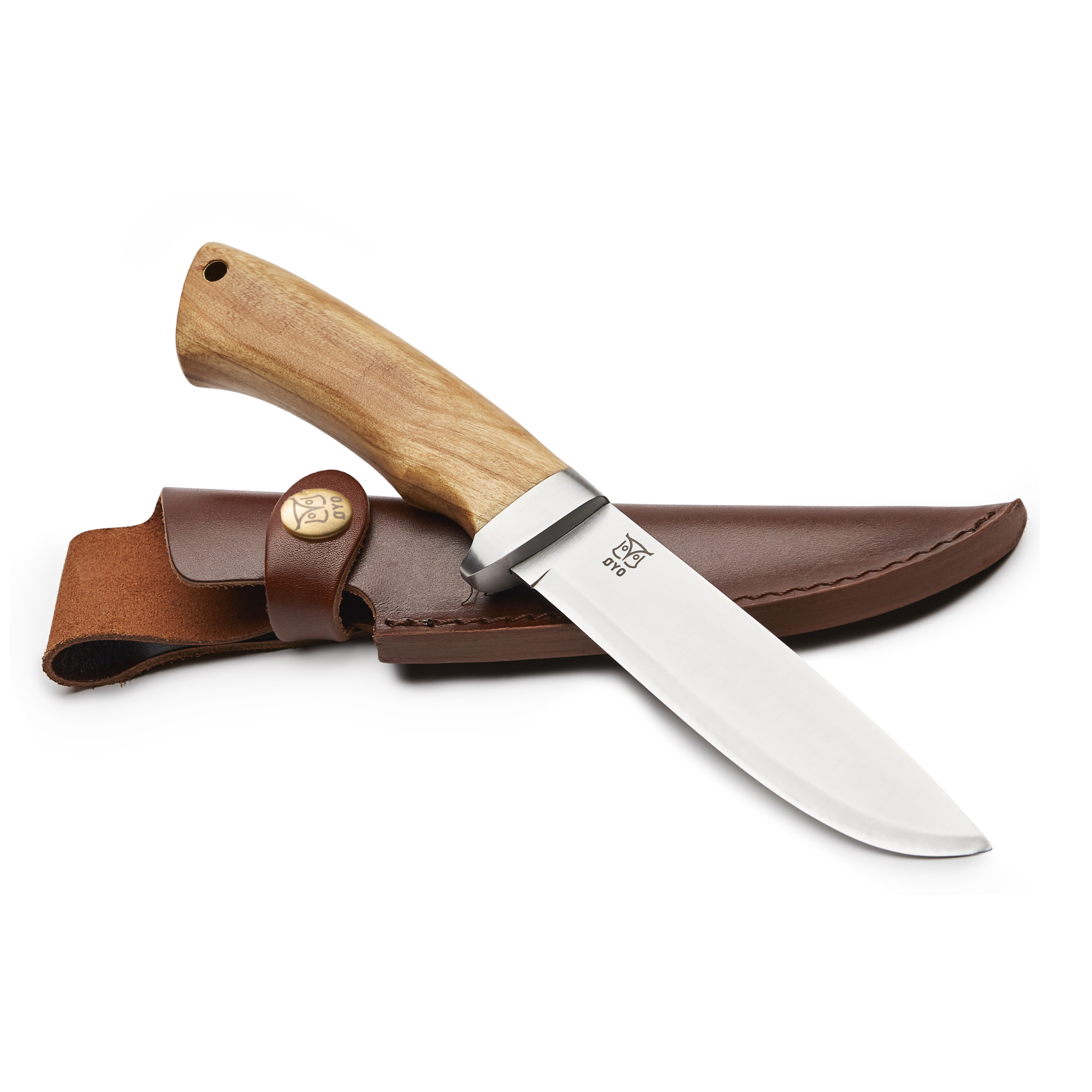 Øyo Rondane Knife with Leather Sheath Olive/Brown