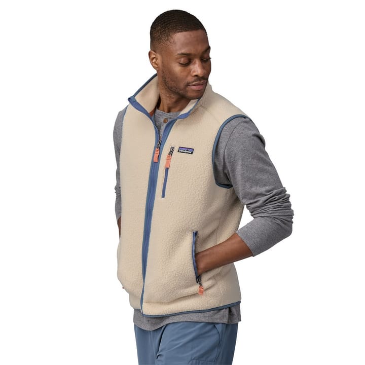 Patagonia M's Retro Pile Vest Dark Natural W/Utility Blue Patagonia