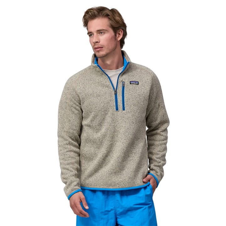 Patagonia M's Better Sweater 1/4 Zip Oar Tan W/vessel Blue Patagonia