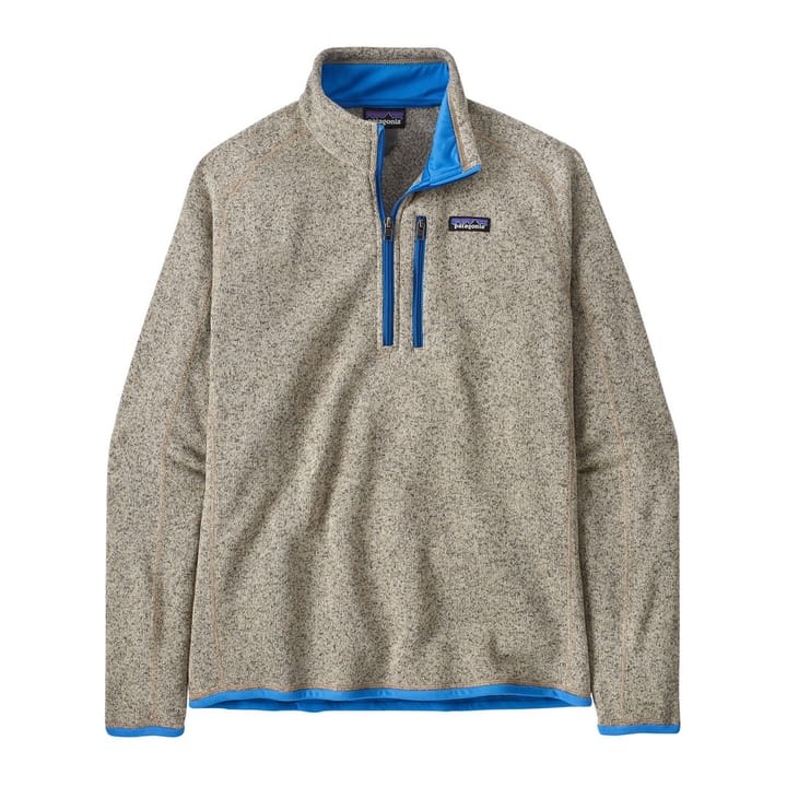 Patagonia M's Better Sweater 1/4 Zip Oar Tan W/vessel Blue Patagonia