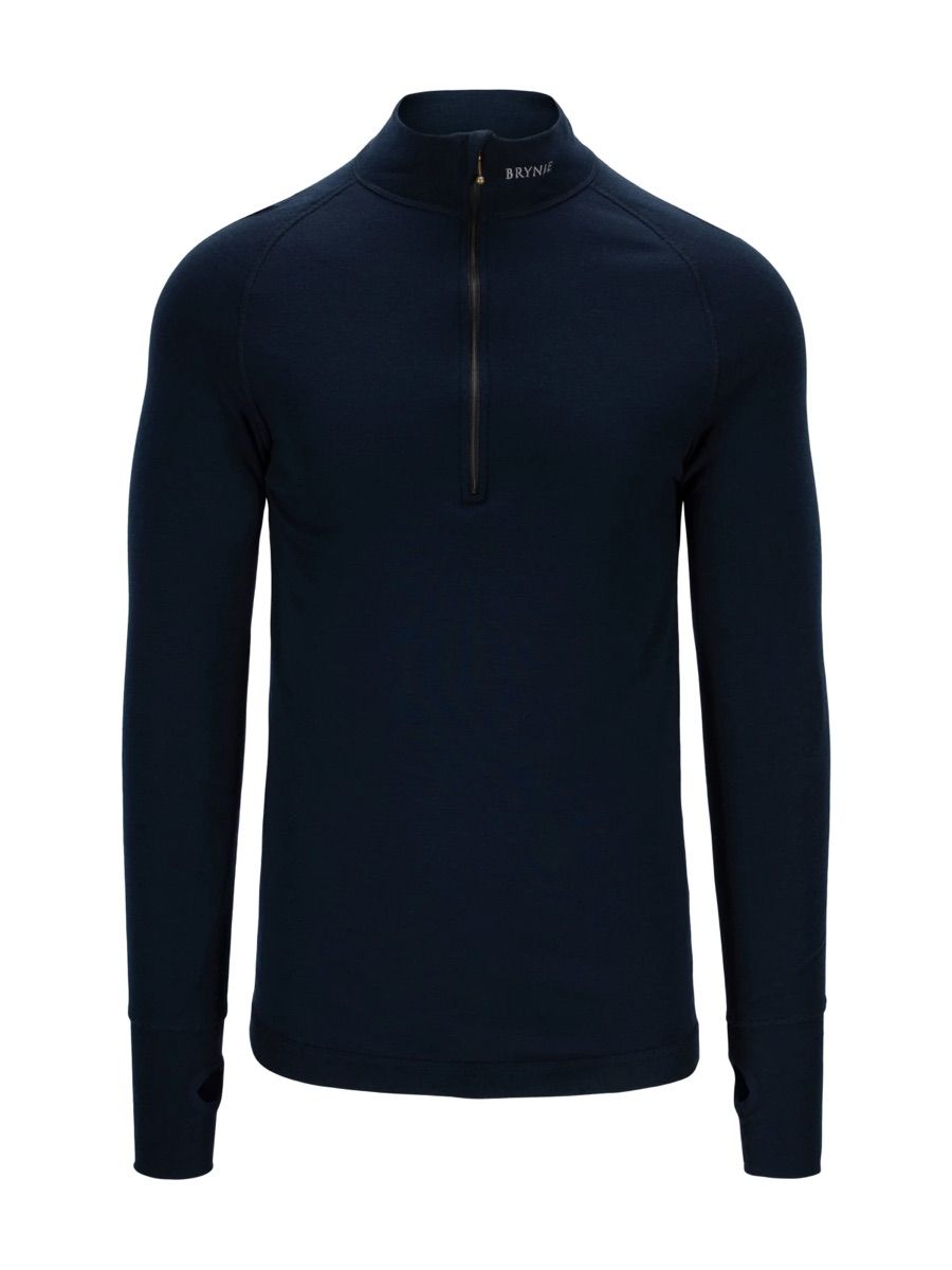 Brynje Arctic Zip-Polo 3/4 Neck W/Inlay Navy