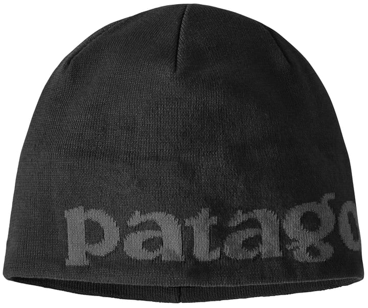 Patagonia Beanie Hat Logo Belwe: Black Patagonia