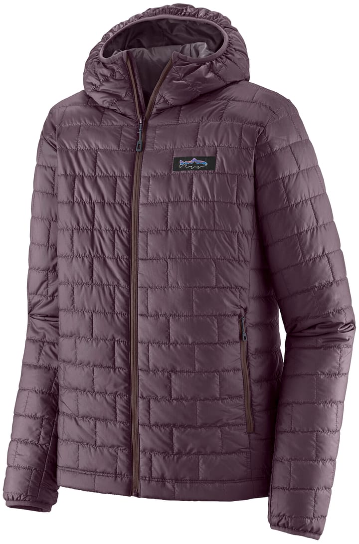 Patagonia M's Nano Puff Fitz Roy Trout Hoody Obsidian Plum Patagonia