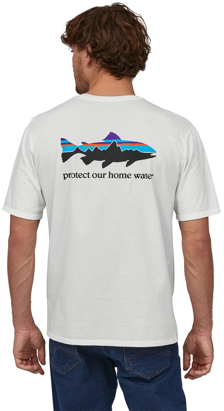 Patagonia M's Home Water Trout Organic T-Shirt White Patagonia