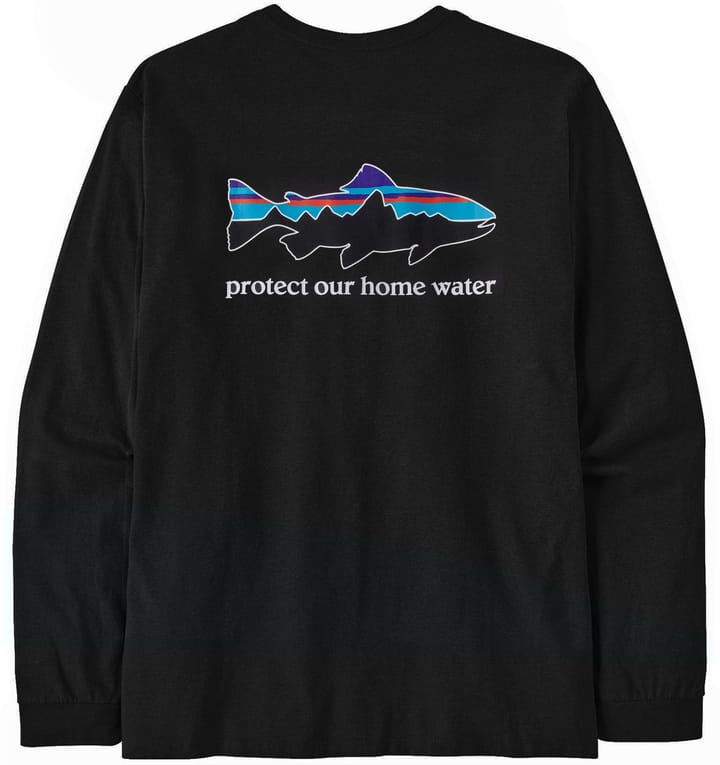 Patagonia M's L/S Home Water Trout Responsibili-Tee Black Patagonia