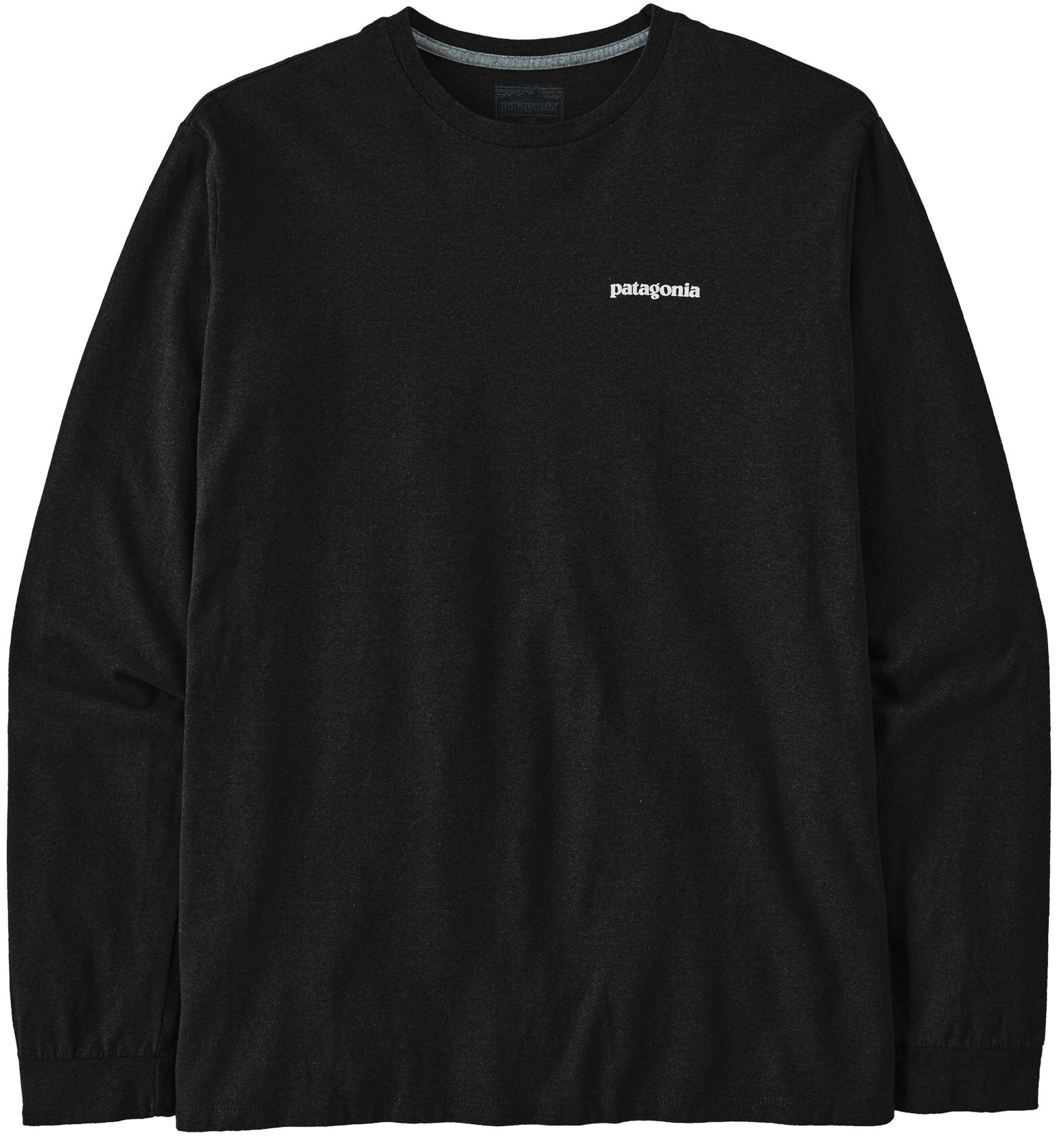 Patagonia Men's Longsleeve P-6 Logo Responsibili-Tee Black